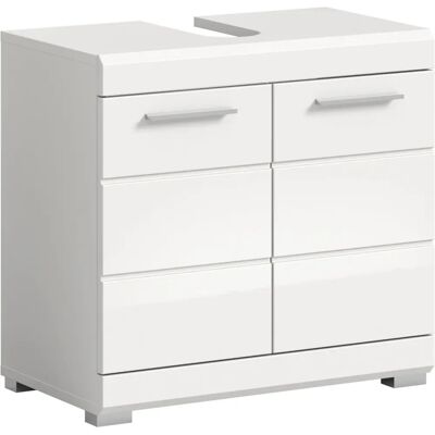 Höffner - SCHLOONSEE Weiß Waschbeckenunterschrank - 60cm, 2 Türen, 2 Fächer - Badmöbel Höffner - SCHLOONSEE Weiß Waschbeckenunterschrank - 60cm, 2 Türen, 2 Fächer - Badmöbel