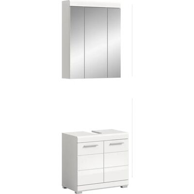 Höffner Badezimmermöbel-Set - SCHLOONSEE 2-tlg. - modern weiß Höffner Badezimmermöbel-Set - SCHLOONSEE 2-tlg. - modern weiß