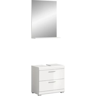 Höffner Badkamermeubelset - 2-delig, Wit, Modern Design Höffner Badkamermeubelset - 2-delig, Wit, Modern Design