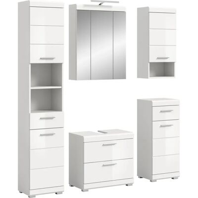 Höffner - Badmöbel-Set Schloonsee - 5-teilig, weiß, modern Höffner - Badmöbel-Set Schloonsee - 5-teilig, weiß, modern