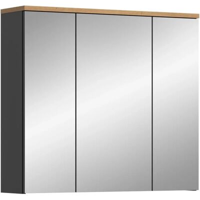 Xonox Home Canu Moderner Badspiegelschrank - Grau Xonox Home Canu Moderner Badspiegelschrank - Grau