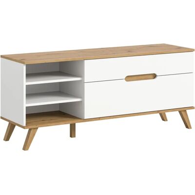 Lowboard Torso de Höffner - 140x60x40 cm - Blanc - Design Moderne - Publicité Lowboard Torso de Höffner - 140x60x40 cm - Blanc - Design Moderne - Publicité