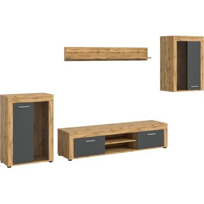 Sconto Holzfarben Wohnwand - Wohnwände Sconto Holzfarben Wohnwand - Wohnwände
