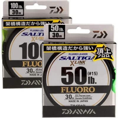 Daiwa Saltiga X ́ Link 30 M - Fil de fluorocarbone - Publicité Daiwa Saltiga X ́ Link 30 M - Fil de fluorocarbone - Publicité