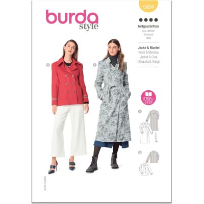 Burda Modèle 5984 - Patron de couture - Publicité Burda Modèle 5984 - Patron de couture - Publicité