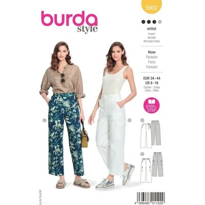 Burda Modèle 5902 - Pantalons droits avec poches - Publicité Burda Modèle 5902 - Pantalons droits avec poches - Publicité