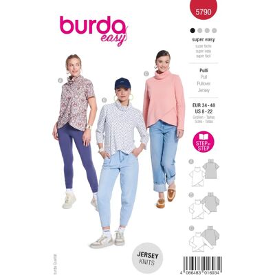 Burda Mondial Tissus - 5790 - jersey - Pattern - Publicité Burda Mondial Tissus - 5790 - jersey - Pattern - Publicité