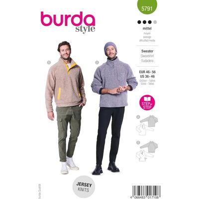 Burda Mondial Tissus - Burda 5791 - 46-56 - Publicité Burda Mondial Tissus - Burda 5791 - 46-56 - Publicité