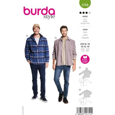 Burda Mondial Tissus - 5768 - Veste - Sewing pattern - Publicité Burda Mondial Tissus - 5768 - Veste - Sewing pattern - Publicité