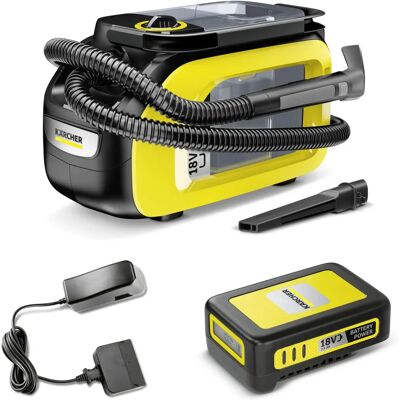 Kärcher SE 3-18 V Compact - Μαύρο, Κίτρινο - Τροχήλατη ηλεκτρική σκούπα Kärcher SE 3-18 V Compact - Μαύρο, Κίτρινο - Τροχήλατη ηλεκτρική σκούπα
