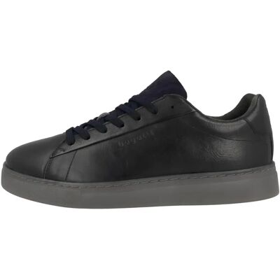 Bugatti Heren Donkerblauwe Leren Sneakers - Klassieke Silhouet Bugatti Heren Donkerblauwe Leren Sneakers - Klassieke Silhouet