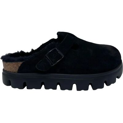 Birkenstock Boston Shearling Læder Sort - Sko Birkenstock Boston Shearling Læder Sort - Sko