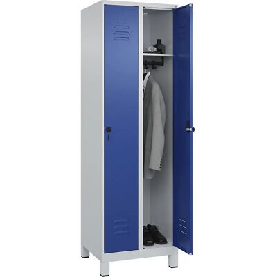C+P Spind Classic PLUS - Stahl, Grau/Blau, 2 Fächer C+P Spind Classic PLUS - Stahl, Grau/Blau, 2 Fächer