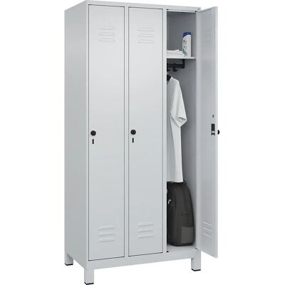 C+P Hellgraue Stahl-Schränke - 3 Fächer - Classic PLUS C+P Hellgraue Stahl-Schränke - 3 Fächer - Classic PLUS