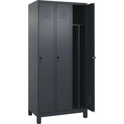 C+P Schließfach - 3 Fächer, Stahl, Grau, 900mm Breit C+P Schließfach - 3 Fächer, Stahl, Grau, 900mm Breit