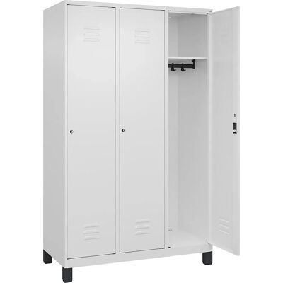 C+P Classic PLUS Schließfach mit 3 Fächern - Stahl, Weiß C+P Classic PLUS Schließfach mit 3 Fächern - Stahl, Weiß