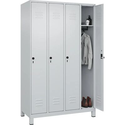 C+P Schrank Classic PLUS - 4 Fächer, Stahl, Belüftet, Hellgrau C+P Schrank Classic PLUS - 4 Fächer, Stahl, Belüftet, Hellgrau