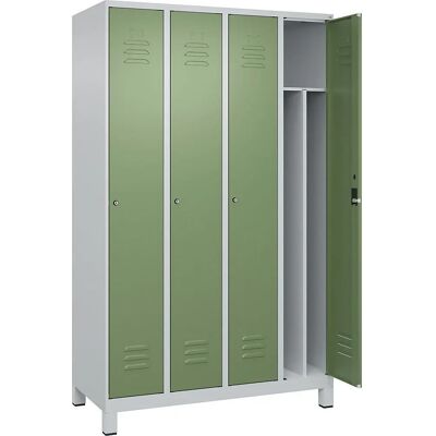 C+P Schreibtisch Classic PLUS - 4 Fächer, Hellgrau / Reseda Grün C+P Schreibtisch Classic PLUS - 4 Fächer, Hellgrau / Reseda Grün
