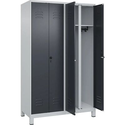 C+P Leichter grauer Stahlschrank mit 2 Fächern - Classic PLUS C+P Leichter grauer Stahlschrank mit 2 Fächern - Classic PLUS