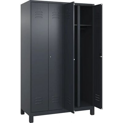 C+P Stahlschrank - 2 Fächer - Grau - Classic PLUS C+P Stahlschrank - 2 Fächer - Grau - Classic PLUS