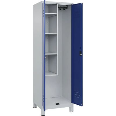 C+P Aufbewahrungsschrank - Classic PLUS - Stahl, Hellgrau / Enzianblau - 600mm breit C+P Aufbewahrungsschrank - Classic PLUS - Stahl, Hellgrau / Enzianblau - 600mm breit