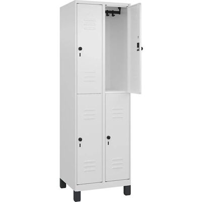 C+P Classic PLUS Zwei-Etagen-Schrank - Platzsparender Stahl C+P Classic PLUS Zwei-Etagen-Schrank - Platzsparender Stahl