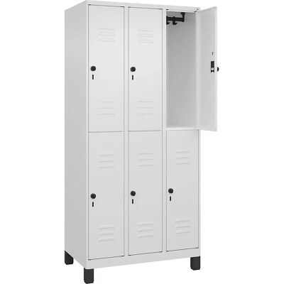 C+P Stahlschrank mit Doppelboden - 3 Fächer - Weiß Traffic - Classic PLUS C+P Stahlschrank mit Doppelboden - 3 Fächer - Weiß Traffic - Classic PLUS