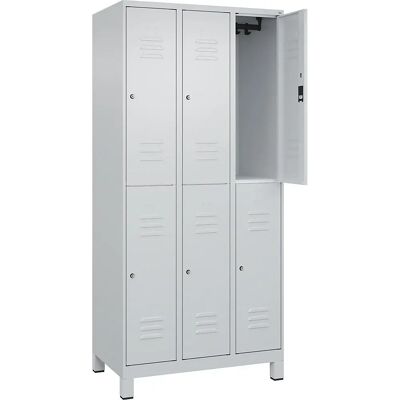 C+P Doppelstock-Schreibkasten - 3 Fächer, Hellgrau - Schrank C+P Doppelstock-Schreibkasten - 3 Fächer, Hellgrau - Schrank