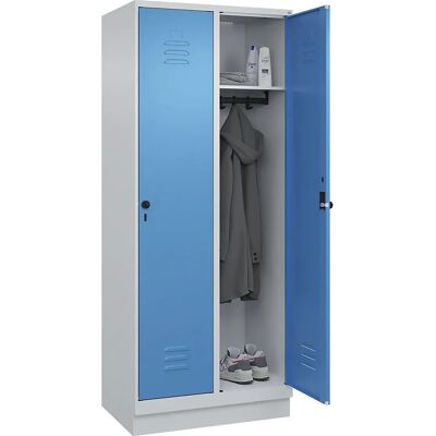 C+P Schrank Classic PLUS - 2 Fächer, Hellgrau/Blaut, 800mm Breit C+P Schrank Classic PLUS - 2 Fächer, Hellgrau/Blaut, 800mm Breit