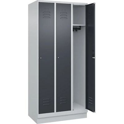 C+P Classic PLUS Schrank mit 3 Fächern - Stahl, Hellgrau C+P Classic PLUS Schrank mit 3 Fächern - Stahl, Hellgrau