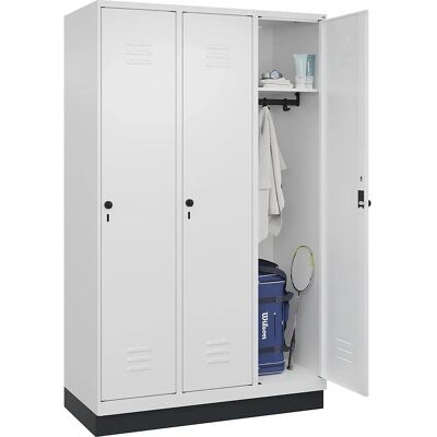C+P Schrank Classic PLUS - 3 Fächer, Weiß Traffic, 1200mm Breite C+P Schrank Classic PLUS - 3 Fächer, Weiß Traffic, 1200mm Breite
