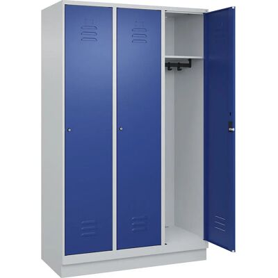 C+P Stahlspinde - 3 Fächer, Grau/Blau - Classic PLUS C+P Stahlspinde - 3 Fächer, Grau/Blau - Classic PLUS