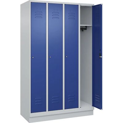 C+P Classic PLUS Schließfach - 4 Fächer, Grau/Blau C+P Classic PLUS Schließfach - 4 Fächer, Grau/Blau
