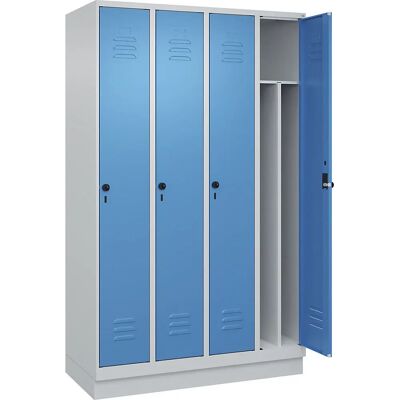 C+P Spind Classic PLUS - 4 Fächer, Hellgrau / Hellblau C+P Spind Classic PLUS - 4 Fächer, Hellgrau / Hellblau