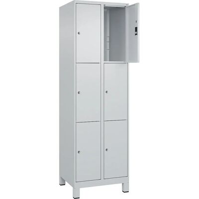 C+P Stahl-Schließfachschrank - 3 Fächer, Hellgrau - Schrank C+P Stahl-Schließfachschrank - 3 Fächer, Hellgrau - Schrank