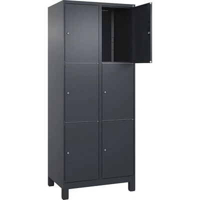 C+P Stahlschrank - 6 Fächer, abschließbar, Grau C+P Stahlschrank - 6 Fächer, abschließbar, Grau