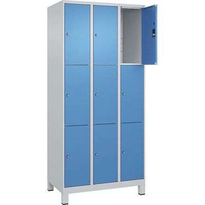 C+P Stahl-Schrankschrank - Hellgrau/Hellblau - 900mm breit - 9 Fächer C+P Stahl-Schrankschrank - Hellgrau/Hellblau - 900mm breit - 9 Fächer