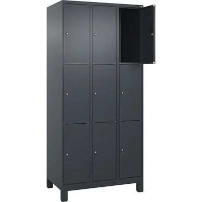 C+P Stahlschrank - 3 Fächer, mit Schloss, Grau C+P Stahlschrank - 3 Fächer, mit Schloss, Grau