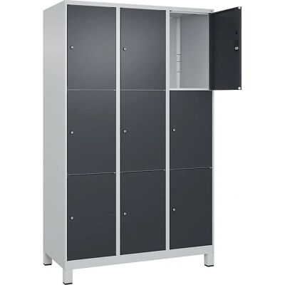 C+P Stahlschrank - 3 Fächer, Grau - Aufbewahrungsschrank C+P Stahlschrank - 3 Fächer, Grau - Aufbewahrungsschrank