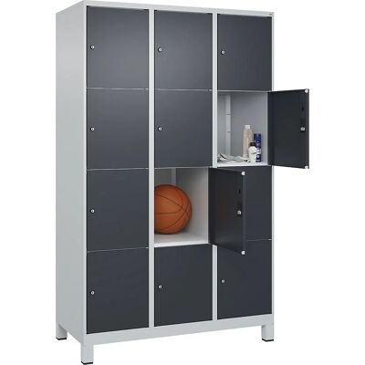 C+P Stahl-Speicherschrank - 3 Fächer, Hellgrau / Grau - Classic PLUS C+P Stahl-Speicherschrank - 3 Fächer, Hellgrau / Grau - Classic PLUS
