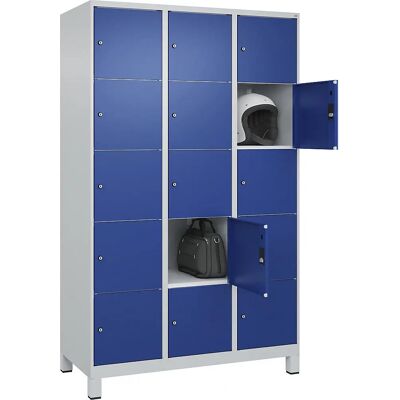 C+P Stahlschrank - 15 Fächer, Blau & Grau, 1200mm C+P Stahlschrank - 15 Fächer, Blau & Grau, 1200mm