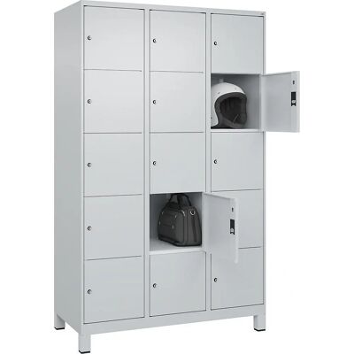 C+P Stahlschrank - 15 Fächer, Hellgrau, 1200mm C+P Stahlschrank - 15 Fächer, Hellgrau, 1200mm