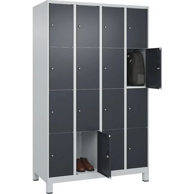 C+P Stahl-Schrankschrank - 4 Fächer, Hellgrau - Lager C+P Stahl-Schrankschrank - 4 Fächer, Hellgrau - Lager