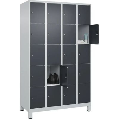 C+P Stahlschrank - 4 Fächer, Hellgrau / Grau - 1200mm breit C+P Stahlschrank - 4 Fächer, Hellgrau / Grau - 1200mm breit