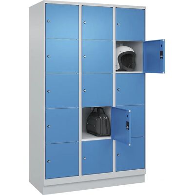 C+P Stahl-Schrankschrank - 3 Fächer - Hellgrau/Hellblau - 1200mm breit C+P Stahl-Schrankschrank - 3 Fächer - Hellgrau/Hellblau - 1200mm breit