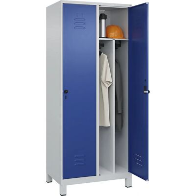 C+P Stahlschrank - 2 Fächer, Hellgrau / Genciana Blau, Classic PLUS C+P Stahlschrank - 2 Fächer, Hellgrau / Genciana Blau, Classic PLUS