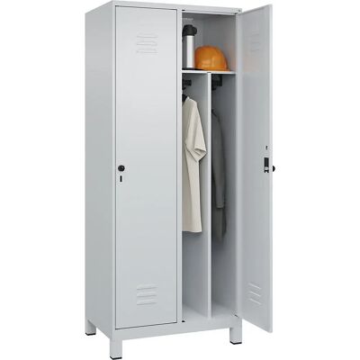 C+P Schließfach Classic PLUS - 2 Fächer, Hellgrau, Stahl C+P Schließfach Classic PLUS - 2 Fächer, Hellgrau, Stahl
