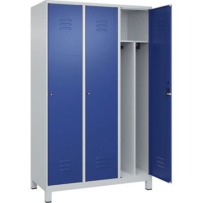 C+P Schließfach Classic PLUS - 3 Fächer Stahl Grau Blau C+P Schließfach Classic PLUS - 3 Fächer Stahl Grau Blau