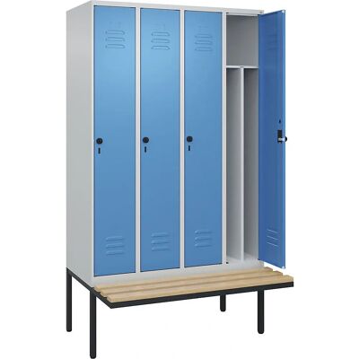 C+P Stahlschrank mit Sitz - 4 Fächer - Classic PLUS C+P Stahlschrank mit Sitz - 4 Fächer - Classic PLUS
