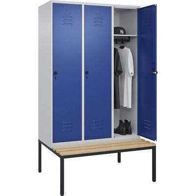 C+P Lagerkasten Classic PLUS mit Bank - 3 Fächer, Hellgrau/Blau C+P Lagerkasten Classic PLUS mit Bank - 3 Fächer, Hellgrau/Blau